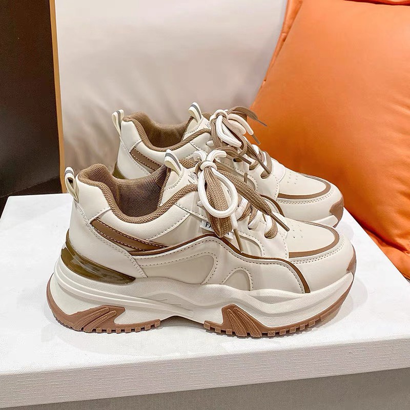 Giày Sneaker nữ độn đế da cao cấp Annie