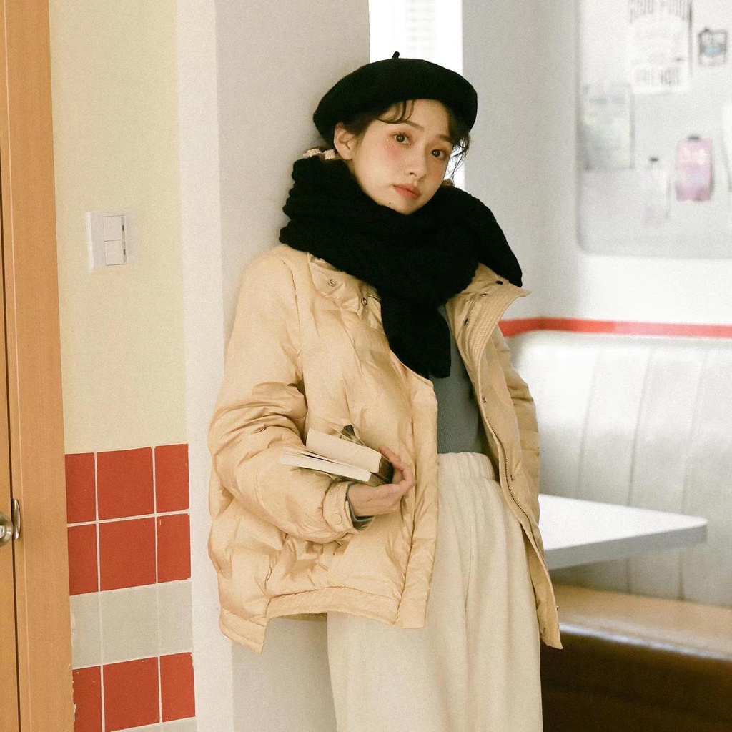 Khăn Choàng Cổ Dệt Kim Giữ Ấm Mùa Đông Phong Cách Hàn Quốc Cho Cặp Đôi