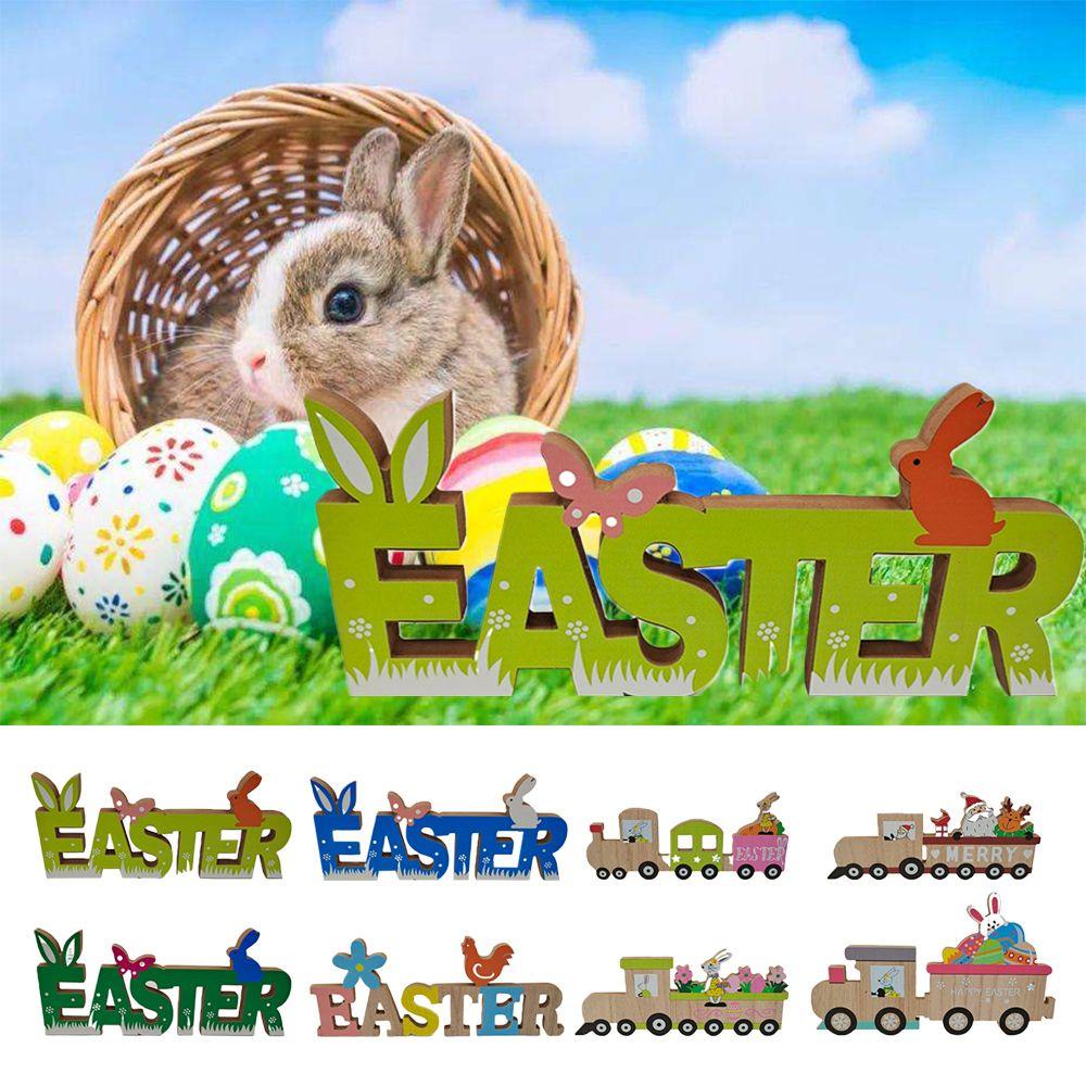 LAKAMIER Phụ Kiện Trang Trí Lễ Phục Sinh In Chữ Happy Easter Độc Đáo DIY