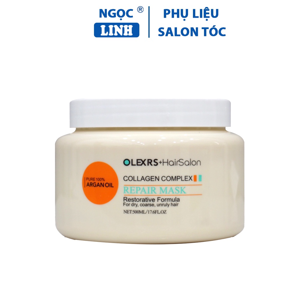 Ủ tóc Olexrs Hair Salon chính hãng, kem ủ tóc Olexrs Collagen 500ml ngăn rụng tóc kích mọc tóc, phục hồi tóc