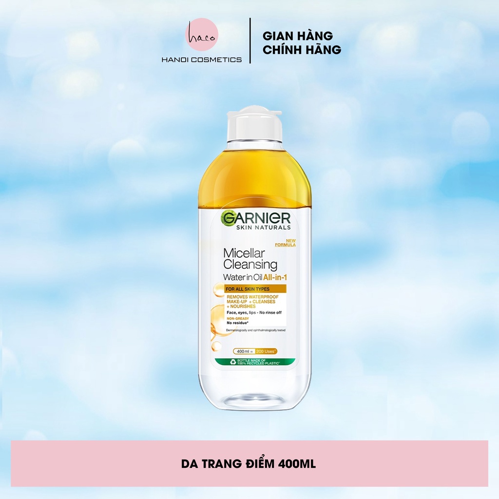 Nước làm sạch và tẩy trang Garnier Micellar Water dành cho mọi loại da 400ml