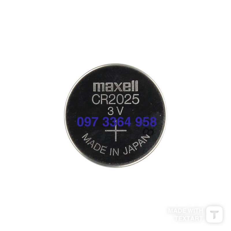 Vỉ 5 viên pin CR2025 Maxell