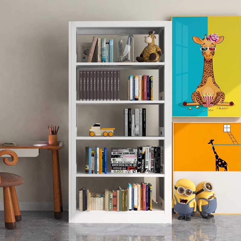 Kệ sách bằng thép Kệ sách để sàn cho trẻ em kệ học tập phòng khách đơn giản nhiều lớp kệ sách thư vi