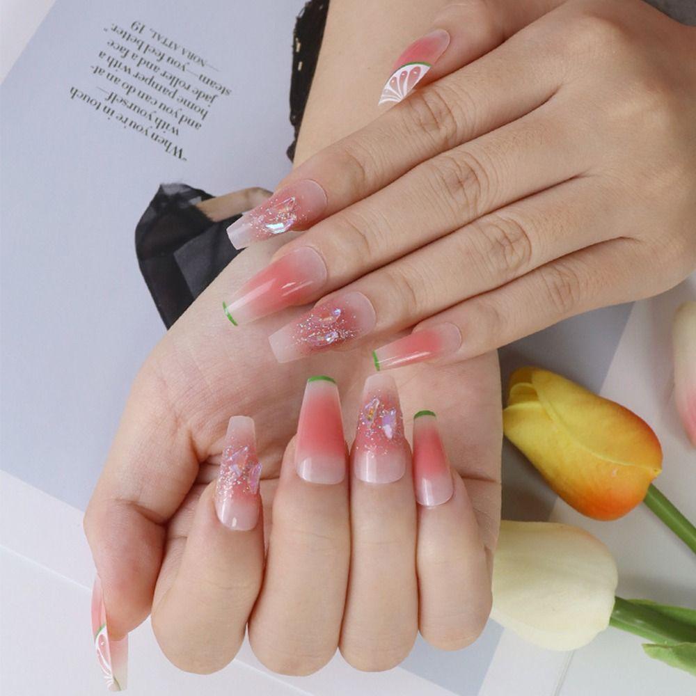 Bộ 24 Móng Tay Giả Che Phủ Toàn Diện Tháo Rời Được