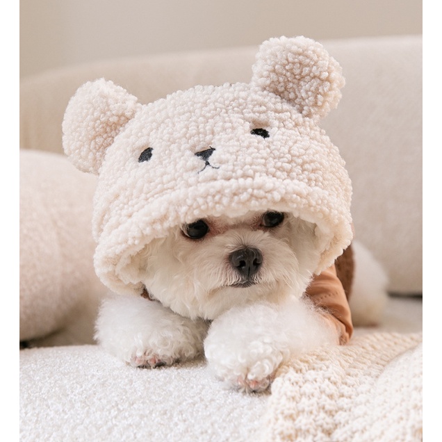 ÁO KHOÁC LÔNG CỪU CÓ MŨ SIÊU ẤM ÁP MÙA ĐÔNG CHO THÚ CƯNG