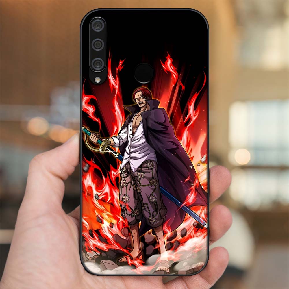 Ốp lưng Huawei Y6P viền đen in hình Shanks One Piece Đảo Hải Tặc