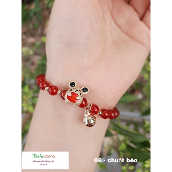 Vòng tay mã não đỏ phong thủy cầu tìn tài may mắn ❤ dây co giãn