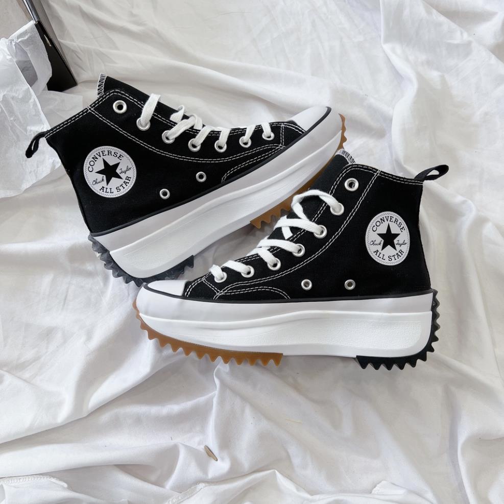 Giày thể thao Converse Run Star Hike Hi Black Hike High top CV cổ cao nam nữ độn đế,cv run cao cổ , đế răng cưa v