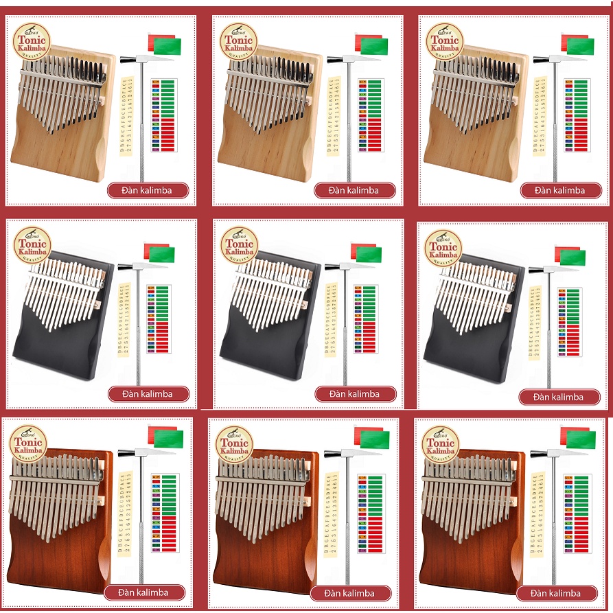 Đàn kalimba LEON giá rẻ gỗ nguyên khối âm vang hay không tịt nốt F4909-Âm vang hay không tịt nốt