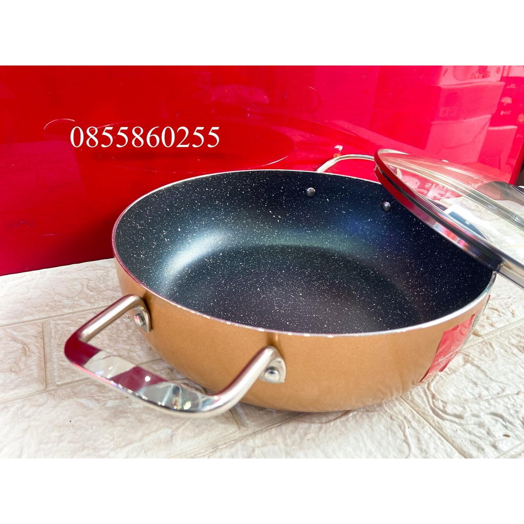 Nồi lẩu chống dính vân đá Smratcook 5552KMB chảo xào