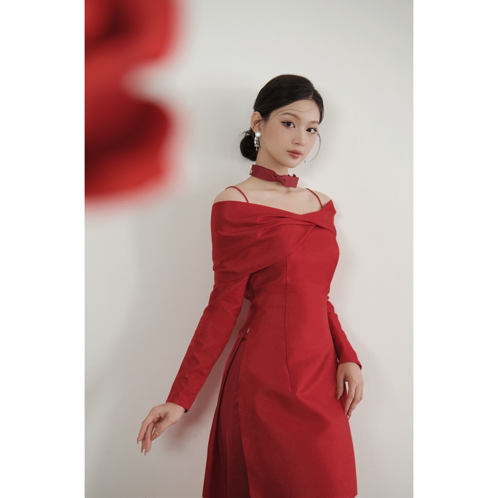 ÁO DÀI MỘC LAN - ÁO DÀI TẾT THIẾT KẾ NƠ TRỄ VAI TRẺ TRUNG, NHẸ NHÀNG BY CHERINE