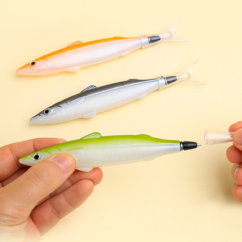 1 Bút Bi Mực Đen Ngòi 0.5mm Hình Con Cá