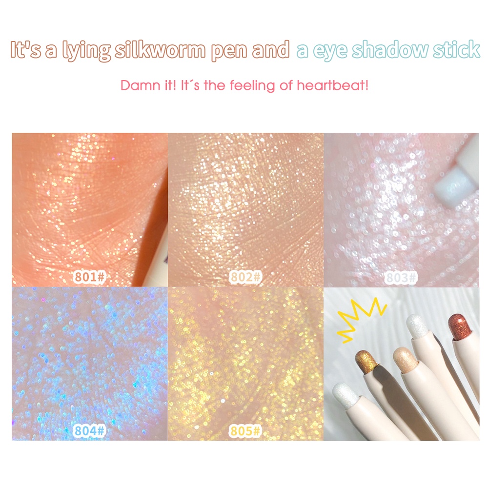 Xixi Bút Kẻ Mắt Bắt Sáng Màu Xanh Dương / Vàng / Bạc Ánh Nhũ Mượt Mà Lâu Trôi