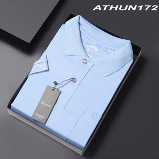 Áo thun nam trung niên nam vải cotton mềm mịn mát có túi form rộng ATHUN17