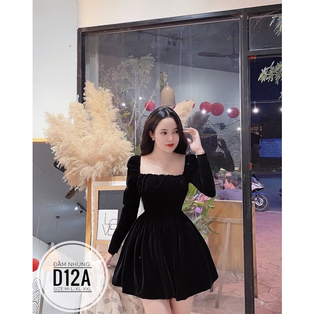🧧 ĐẦM NHUNG TAY DÀI XOÈ KIỂU 60-90kg MSA765 🧧 BIGSIZE RIN HEO