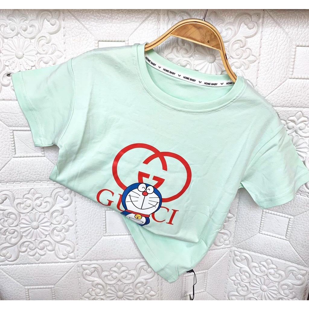 Áo thun xanh doremon gucci mịn mát cho bé 20-30kg