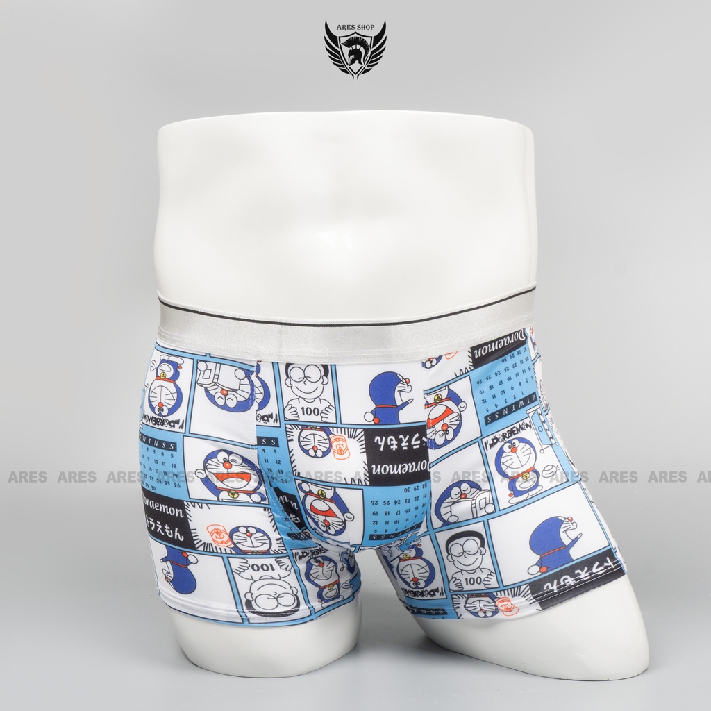 Quần lót nam, quần boxer chất thun lạnh mềm mịn siêu mát, thấm hút mồ hôi - Doraemon - Ares Shop