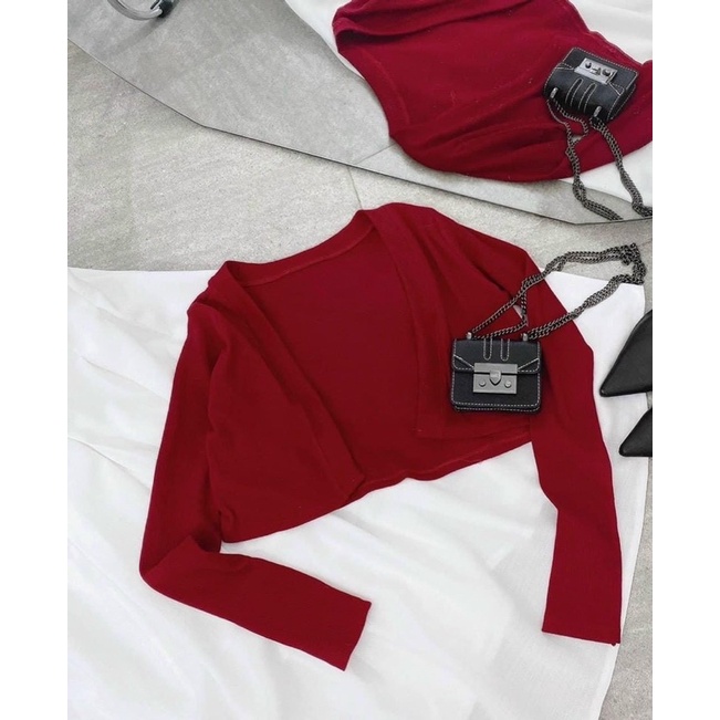 Set váy 2d rớt vai kèm khoác