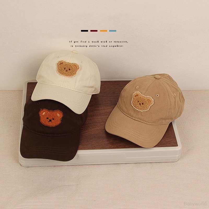 Mũ Lưỡi Trai Hình Gấu Hoạt Hình Phong Cách Hàn Quốc Cho Bé