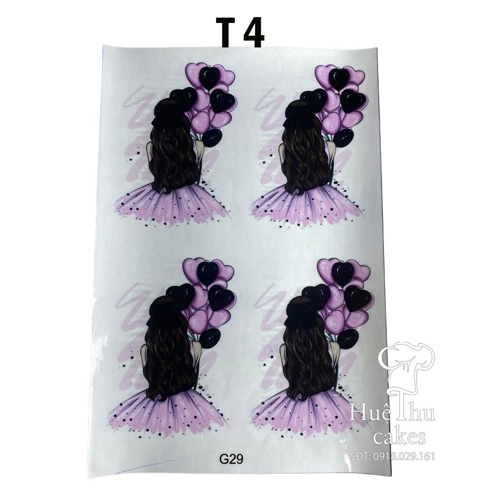 Tấm Decal Trong chủ đề Sinh Nhật, chữ dán tem dán lên bánh trang trí bánh rau câu, xôi hoa tiện lợi