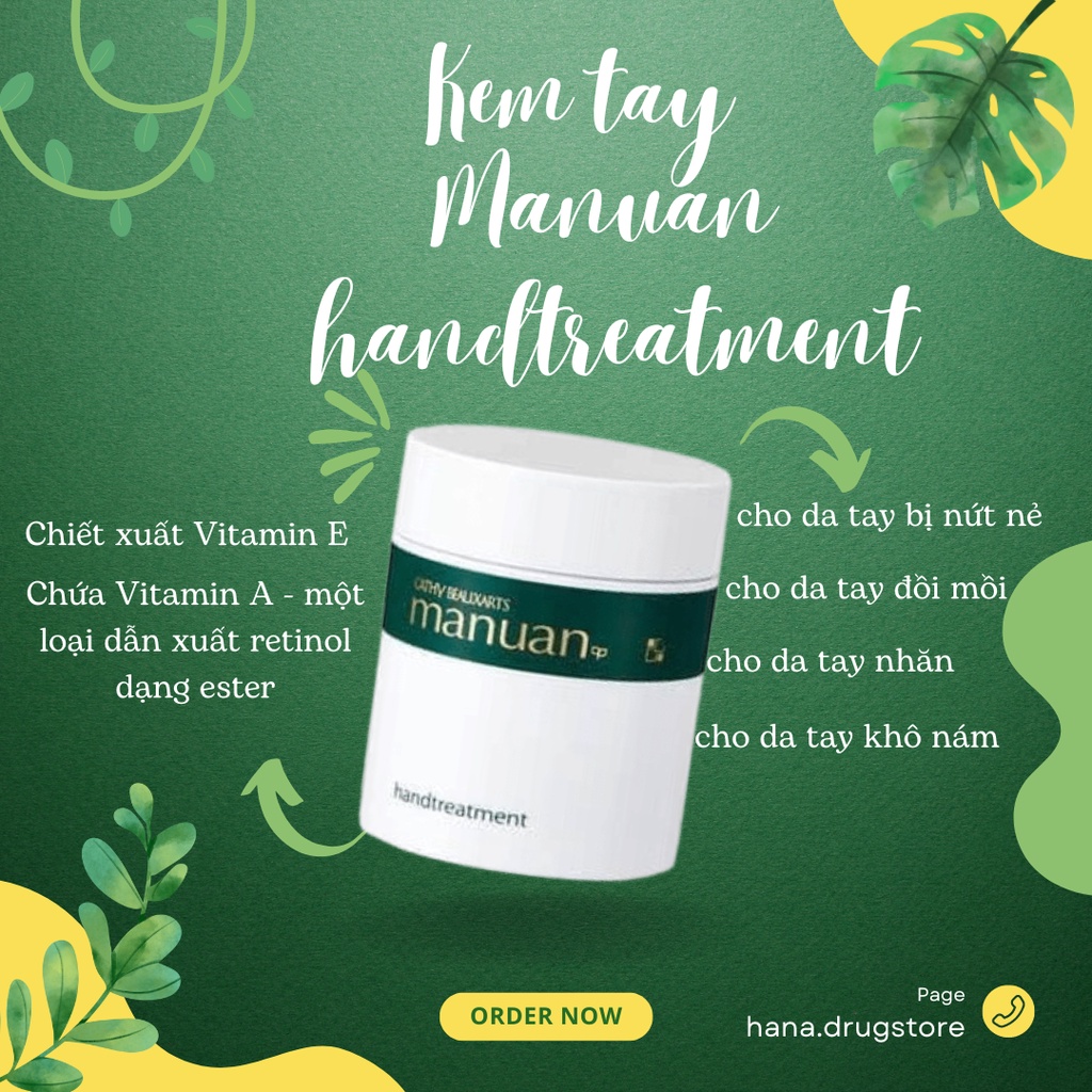 Kem tay treatment Manuan Cathy Handcream 80g