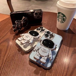 Ốp Điện Thoại Mềm Có Giá Đỡ Hình Phi Hành Gia Cho OPPO A3S A1K A52 A92 A53 A33 A15S A35 A16 A95 A74 4G Realme C1 C2