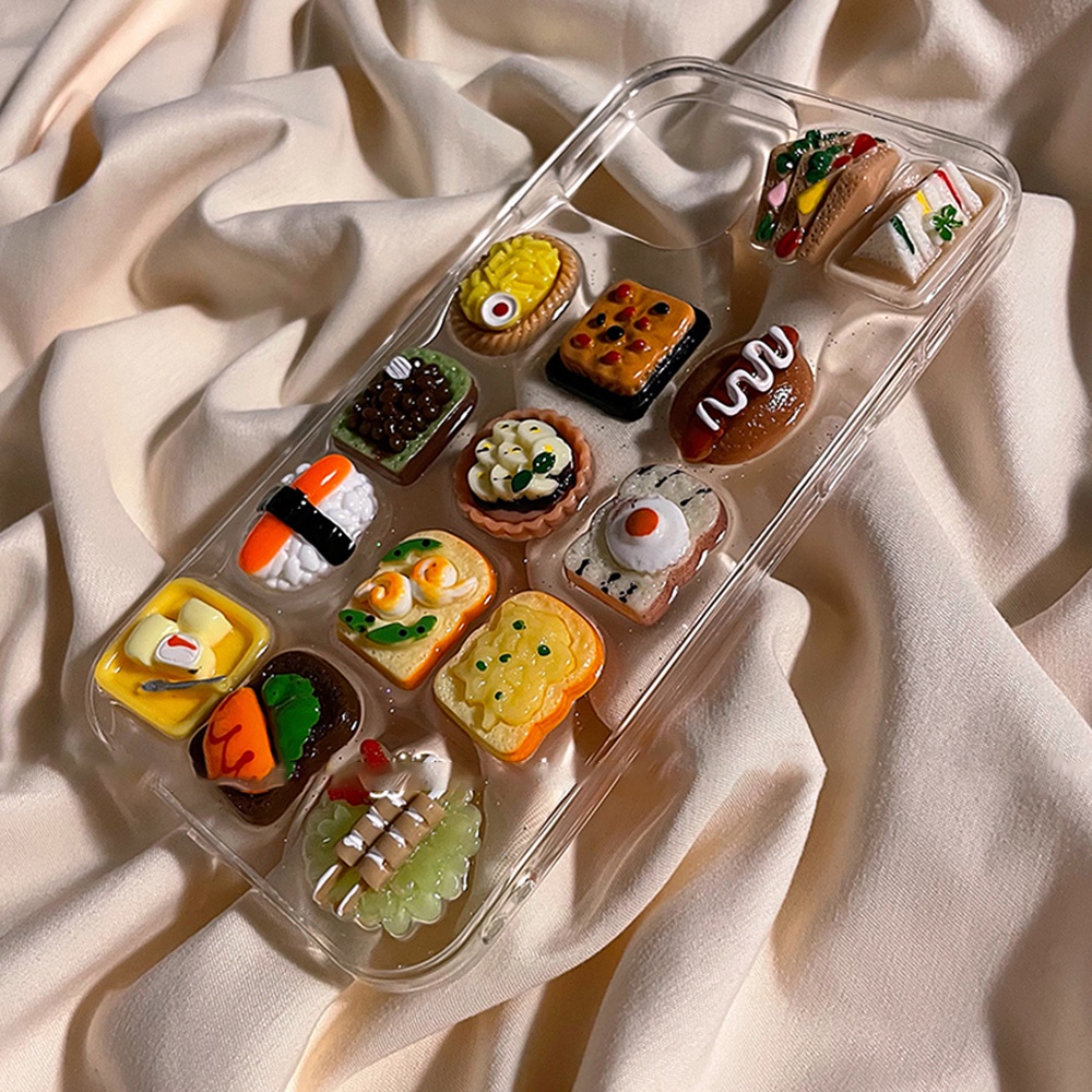 Ốp Điện Thoại TPU Mềm Siêu Mỏng Hấp Thụ Sốc Hình Trứng / Sushi 3D Cho IPhone 14 Pro Max 11 7Plus 13 12 11 Pro Max X XS XR