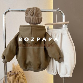 Áo Hoodie Lót Lông Cừu Một Mảnh Phong Cách Hàn Quốc Thời Trang Thu Đông Mới 2022 Dành Cho Bé Trai Bé Gái