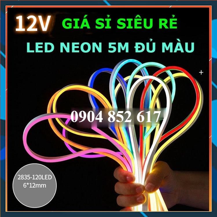💥Giá Sỉ💥 Led cuộn Neon 5M 12V trang trí uốn dẻo tạo hình chữ logo Led neon giá sỉ