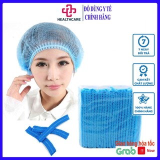Mũ y tế con sâu, mũ trùm đầu y tế bịch 100 chiếc chất liệu dày dặn