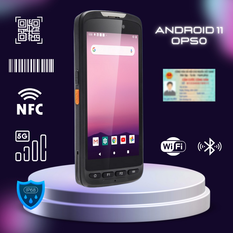Máy quét mã vạch PDA đọc được CCCD – Máy kiểm kho PDA Android 11 – Máy PDA OPTORI OP50