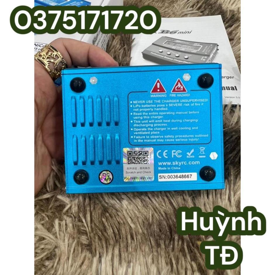 Sạc iMax B6 mini chính hãng SkyRC, đo nội trở và dung lượng pin, bình ắc quy, sạc cân bằng cell pin.
