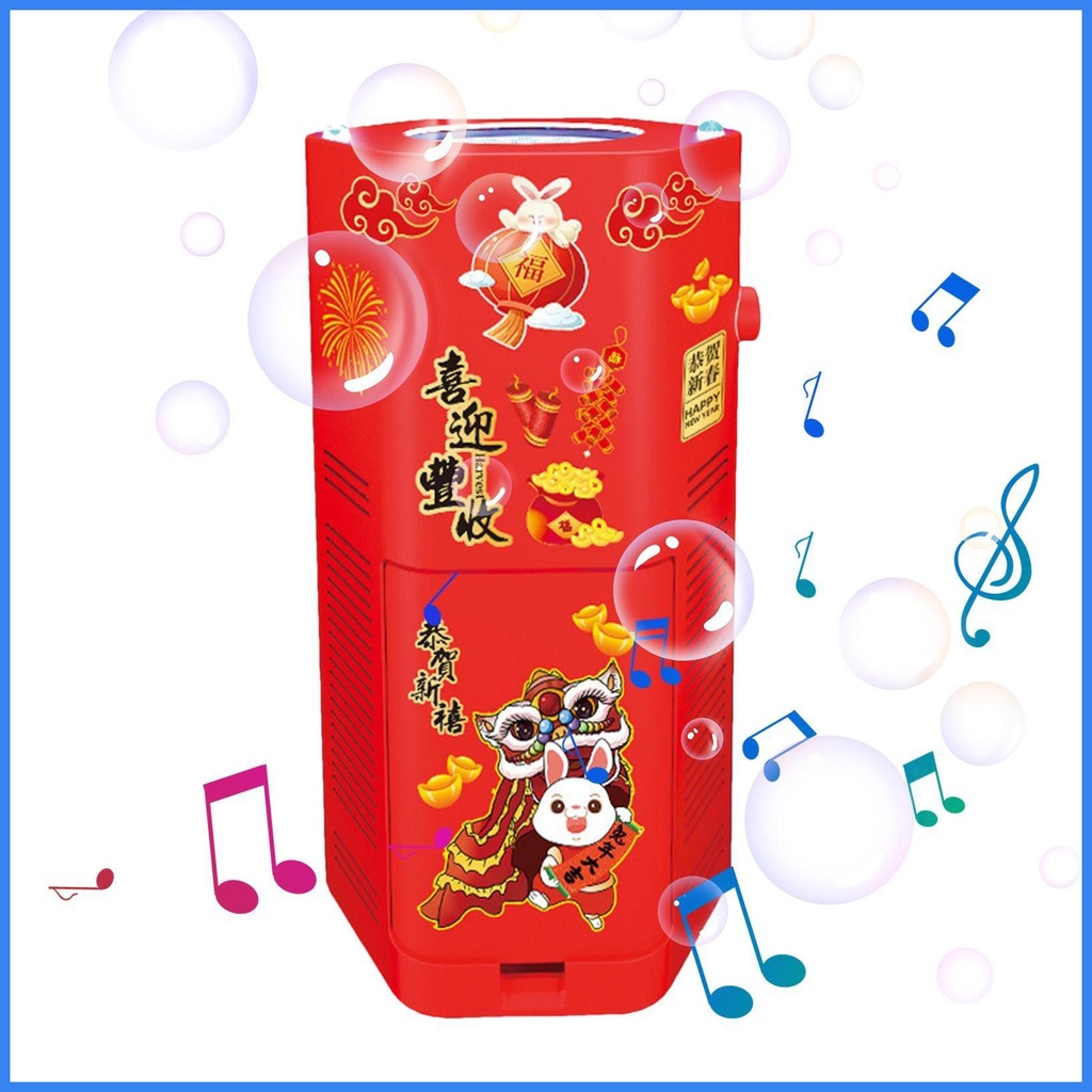 Máy Thổi Bong Bóng Pháo Hoa Có Đèn Nhiều Màu Sắc Và Âm Thanh Sống Động Phù Hợp Cho Năm Mới Của Trung Quốc