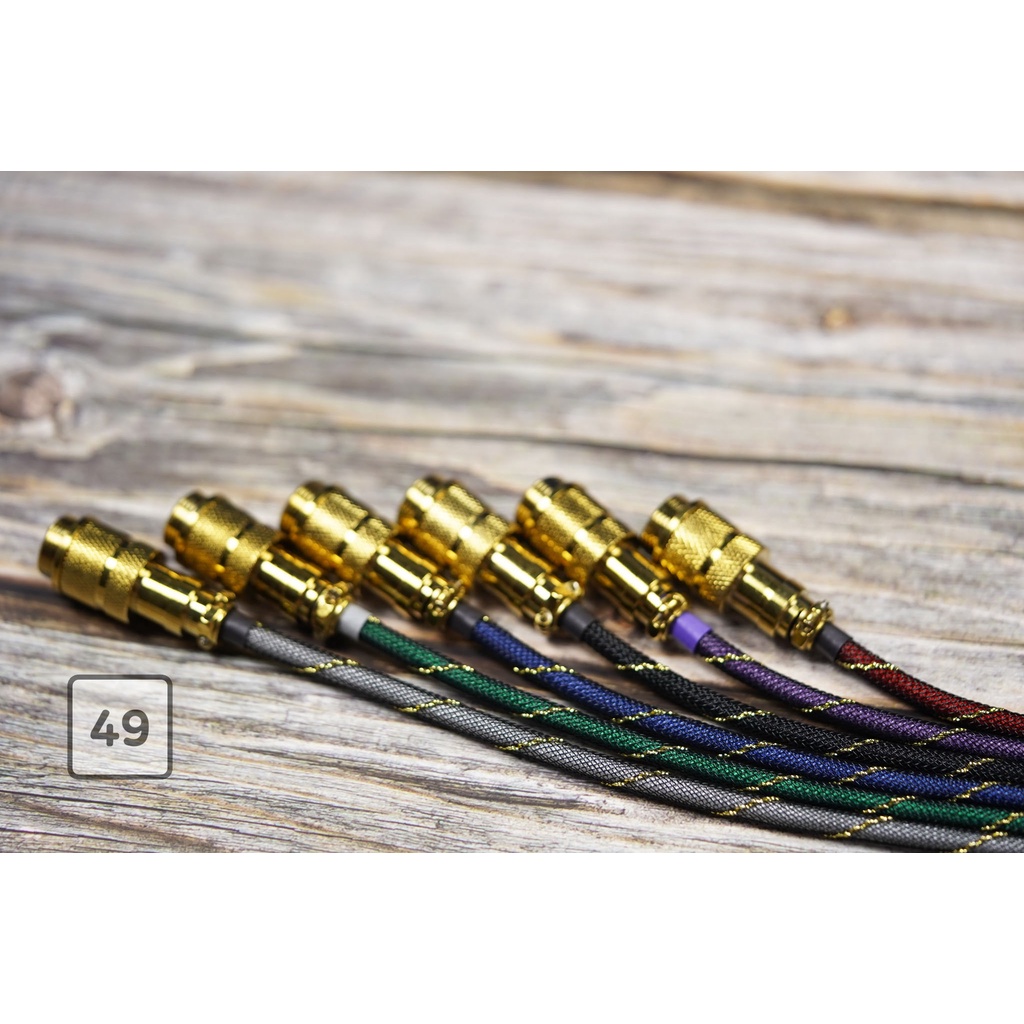 Dây cáp custom cho bàn phím cơ 49Fzone Custom Cable USB - Uptown Gold