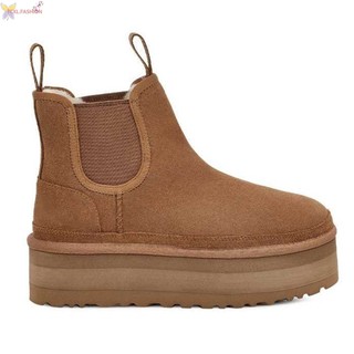 Giày Bốt Chelsea Cổ Thấp Xếp Chồng Dễ Phối Đồ Thời Trang Mùa Đông Cho Nữ