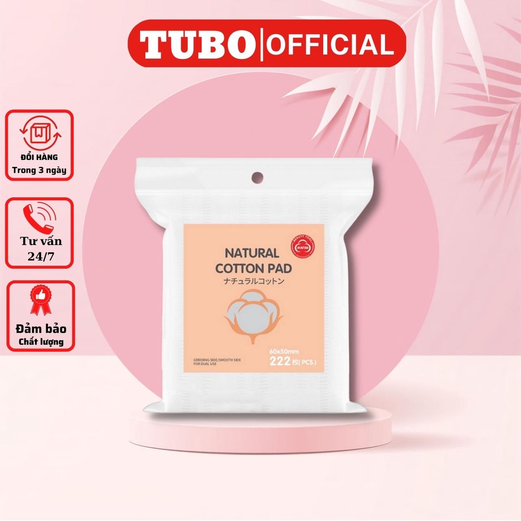 Bông tẩy trang 3 lớp coton pad 222 miếng mẫu mới hatsu siêu mềm dày dặn