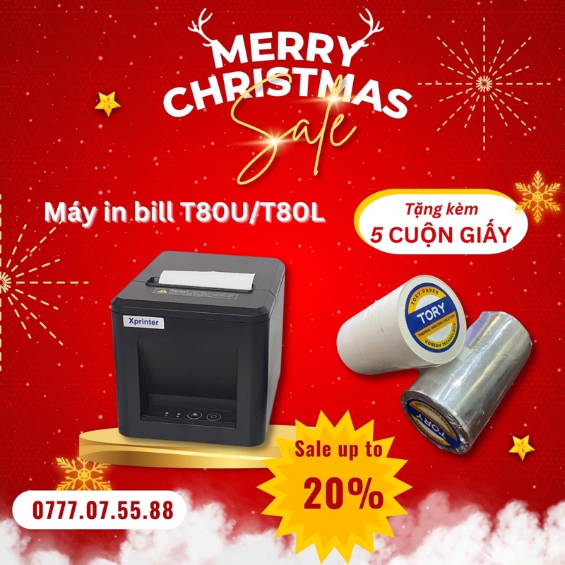 Máy in bill, in hóa đơn, in nhiệt Xprinter kết nối USB. Hàng chính hãng. Giá rẻ