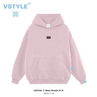 (FULL BOX) Áo Hoodie Basic Logo Vstyle Unisex LocalBrand - Hồng