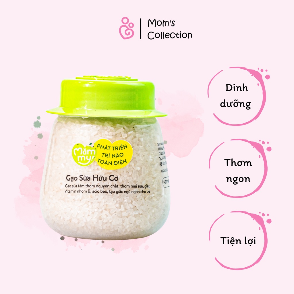 Gạo sữa hữu cơ Mămmy chuyên nấu cháo cho bé dẻo, mềm, ngọt giàu vitamin, khoáng chất