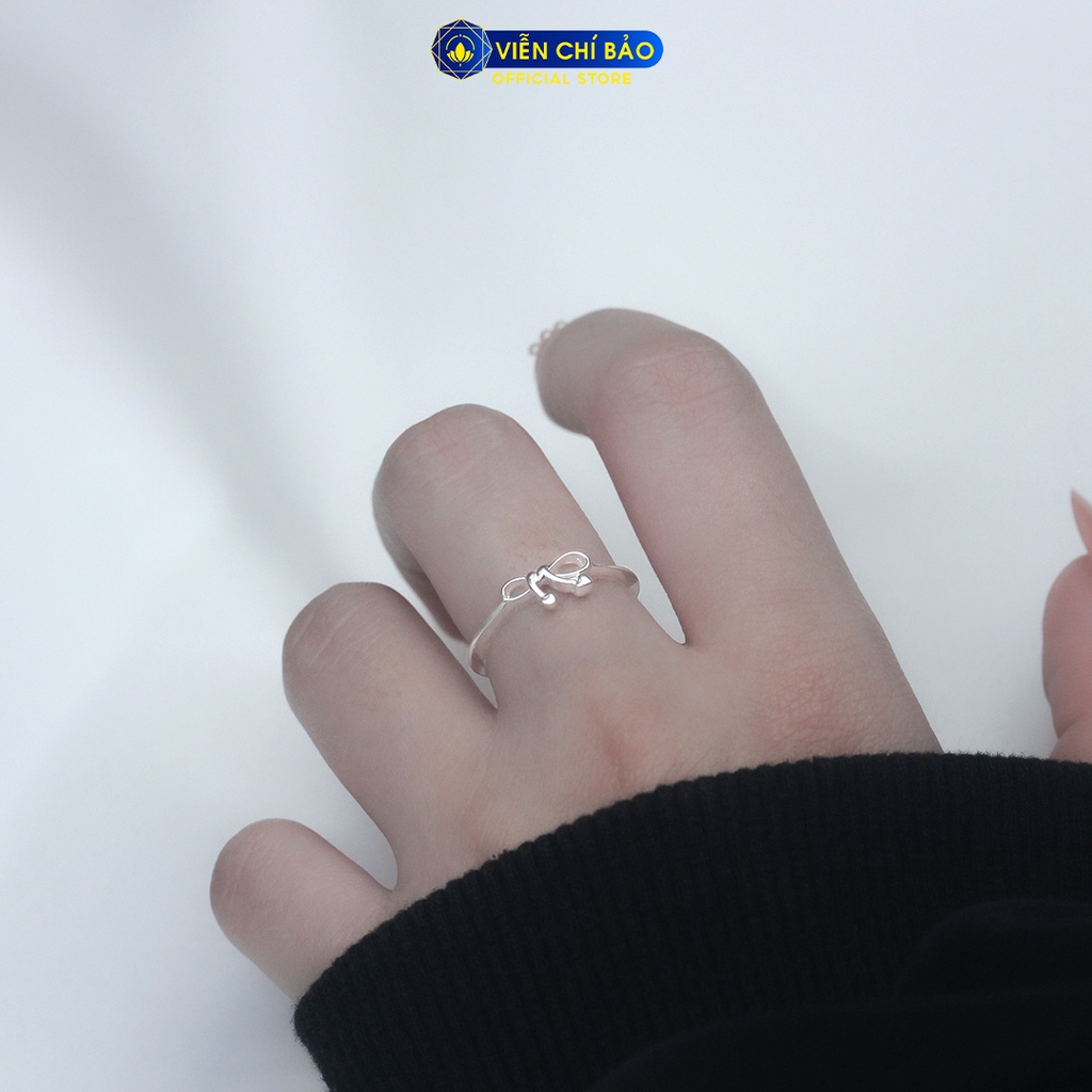 Nhẫn bạc nữ hình nơ chất liệu bạc 925 thời trang phụ kiện trang sức nữ Viễn Chí Bảo N400255