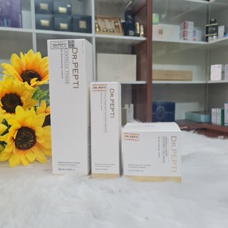 Nước hoa hồng Dr pepti, Dr pepti serum và kem Dr pepti làm dịu và sáng da 180ml