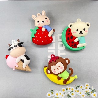Set Móc Khoá Thú Ôm Đồ Ăn