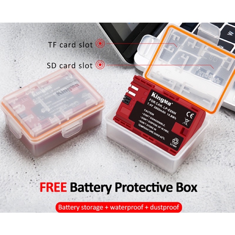 Bộ Pin + Sạc Đôi Kingma/ LP-E6NH Chính Hãng. Bảo Hành 12 Tháng....