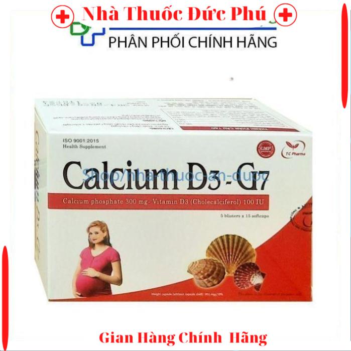 Viên uống CALCIUM D3 - G7 bổ sung canxi,d3 giúp bổ sung và tăng cường hấp thu calci – Hộp 75 viên h h b .
