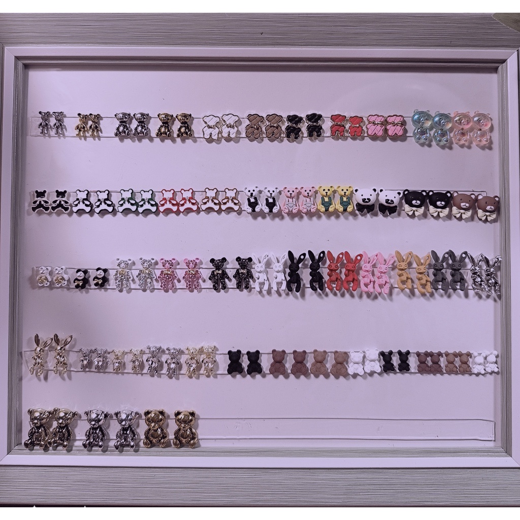 Charm gấu gắn trang trí móng tay bảng 50 charm