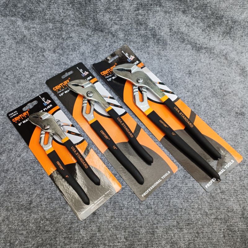 Kìm Mỏ Quạ - Kềm Mỏ Két - Kìm Răng Century 8" 10" 12" inch cán nhung mở ốc bulong ống vòi nước