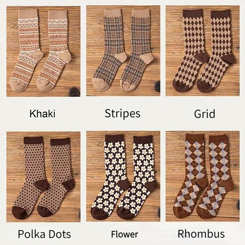 Đôi Vớ Đan Len Dày Ấm Áp Họa Tiết Hoạt Hình Dễ Thương JP5