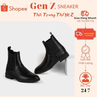 Giày chelsea boots classic da quilon, giày bốt nam đế cao su đúc đế khâu gz-mc05