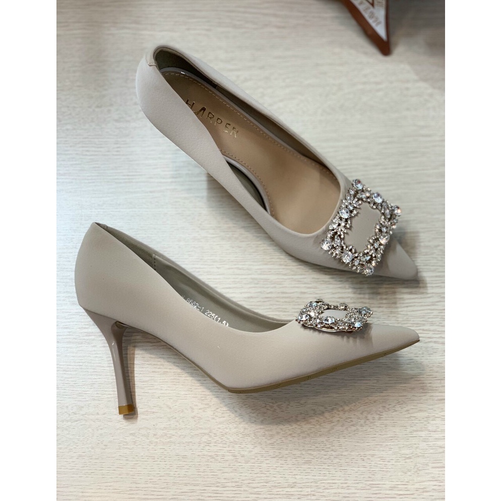 Giầy Cao Gót Nữ Da Thật Gót Đũa Cao 7cm Hàng QCCC