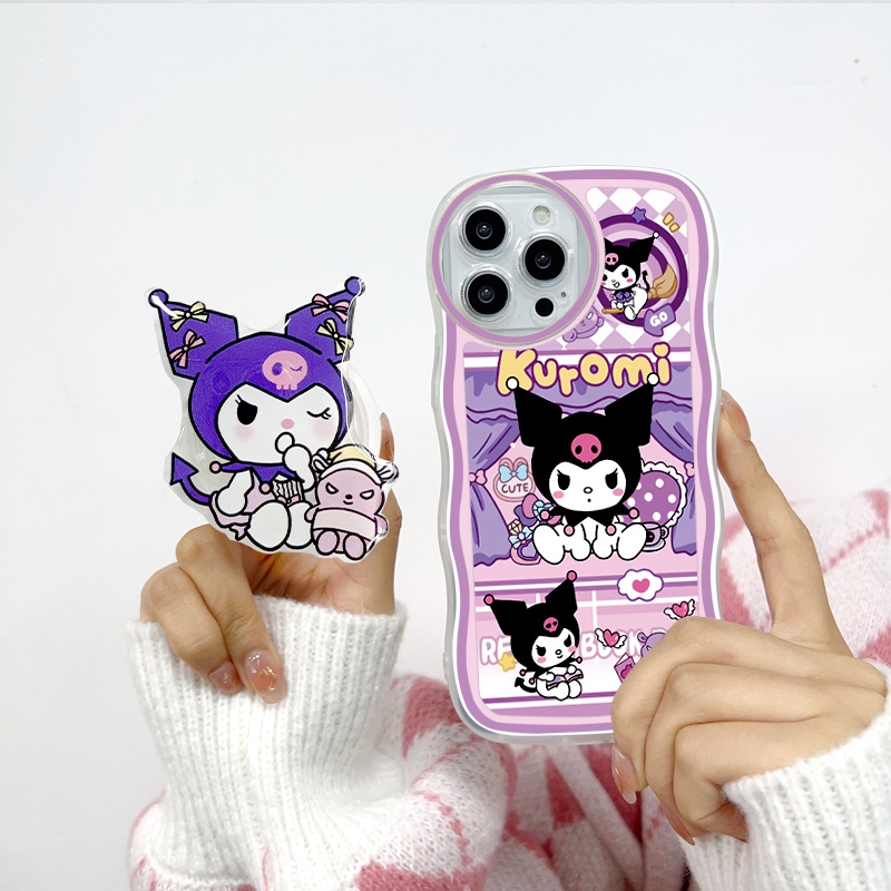 Samsung Galaxy S20 S10 FE Plus Ultra 5G Cho Ốp lưng điện thoại In Hình Cartoon Cute Kuromi With Free Holder